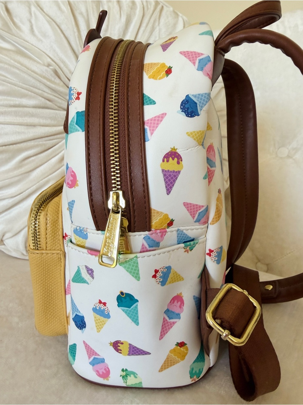 Disney Loungefly Princess Ice Cream Cones Mini Backpack Sprinkles Waffle Cone - Picture 5 of 16